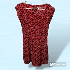 Red Old Navy ❤️💙 Heart Print Dress - Size Small